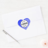 Logo Afbeelding Sjabloon Blauw Glitter Sparkle Sta Hart Sticker (Envelop)