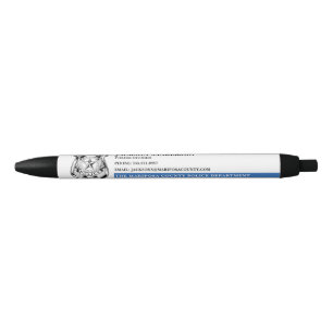 Logo Afdeling Politie Handhaving Zwarte Inkt Pen