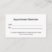 Logo Afspraakkaarten Afsprakenkaartje (Voorkant)