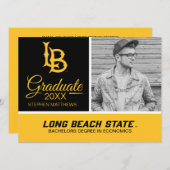 Logo Afstuderen Long Beach State Kaart (Voorkant / Achterkant)