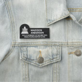 Logo-alkboard zwart-witkool werknemer naamplaatje (In situ)