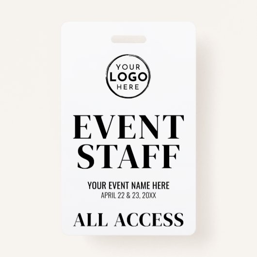 Logo All Access Event Staff Badge (Voorkant)