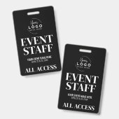 Logo All Access VIP Evenementen Personeel Badge (Voor- en achterkant)