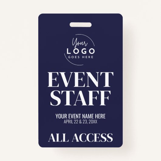 Logo All Access VIP Event Staff Badge (Achterkant)