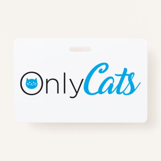 logo, alleen katten, schattig, grappig badge (Voorkant)