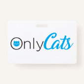 logo, alleen katten, schattig, grappig badge (Achterkant)