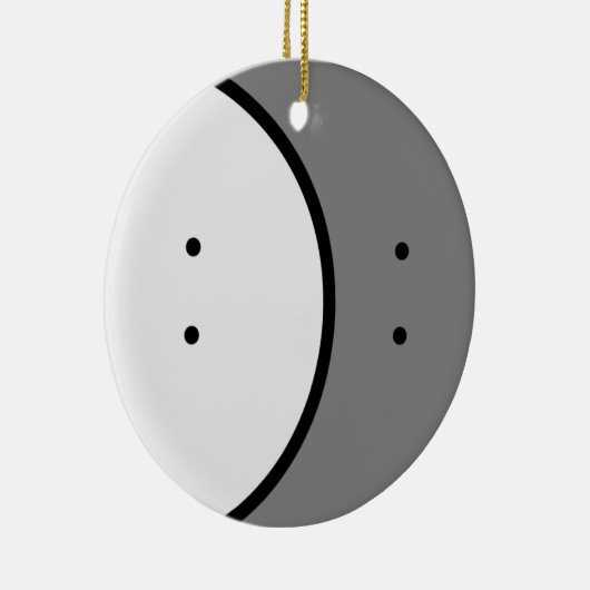 Logo alleen met tekst op achterzijde keramisch ornament (Rechts)