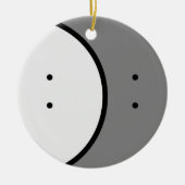 Logo alleen met tekst op achterzijde keramisch ornament (Voorkant)