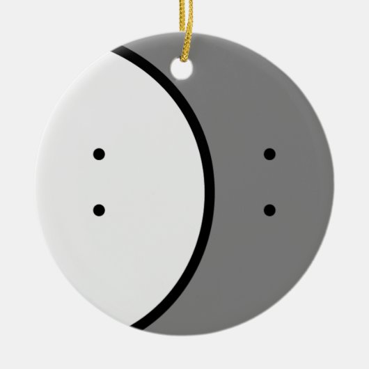 Logo alleen met tekst op achterzijde keramisch ornament (Voorkant)