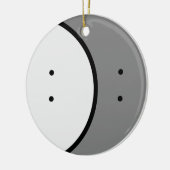 Logo alleen met tekst op achterzijde keramisch ornament (Links)