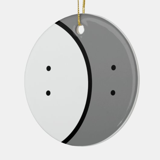 Logo alleen met tekst op achterzijde keramisch ornament (Links)