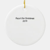 Logo alleen met tekst op achterzijde keramisch ornament (Achterkant)