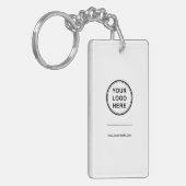 Logo and Custom Text Your Brand Promotional Sleutelhanger (Voorkant Links)