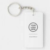 Logo and Custom Text Your Brand Promotional Sleutelhanger (Voorkant)