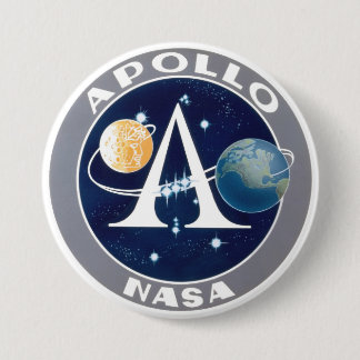 Logo Apollo Program Ronde Button 7,6 Cm