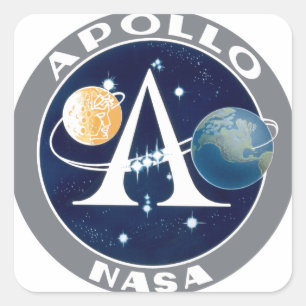 Logo Apollo Program Vierkante Sticker