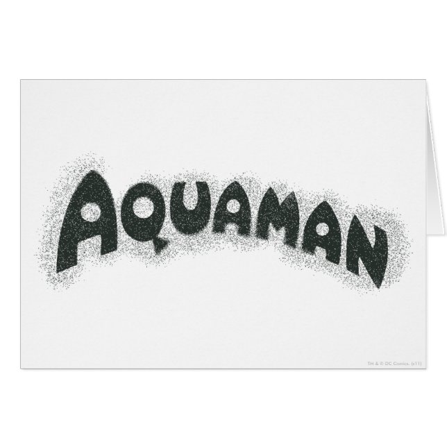 Logo Aquaman Grunge Black (Voorkant Horizontaal)