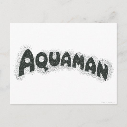 Logo Aquaman Grunge Black Briefkaart (Voorkant)