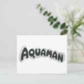 Logo Aquaman Grunge Black Briefkaart (Staand voorkant)