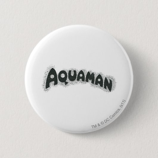 Logo Aquaman Grunge Black Ronde Button 5,7 Cm (Voorkant)