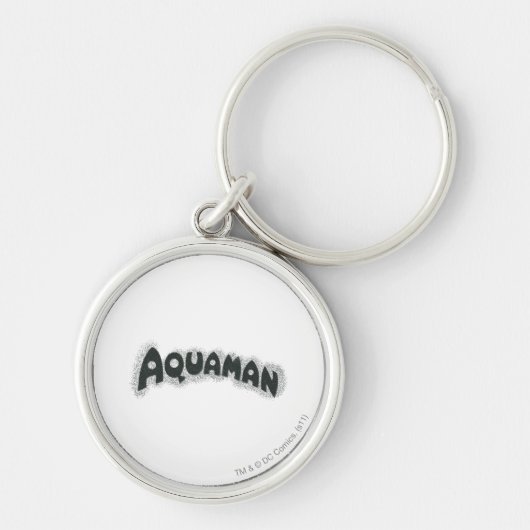 Logo Aquaman Grunge Black Sleutelhanger (Voorkant)