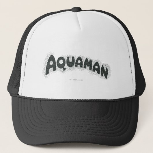 Logo Aquaman Grunge Black Trucker Pet (Voorkant)