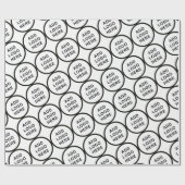 Logo Art Slogan Aangepaste foto Creëer Cadeaupapier (Vlak)