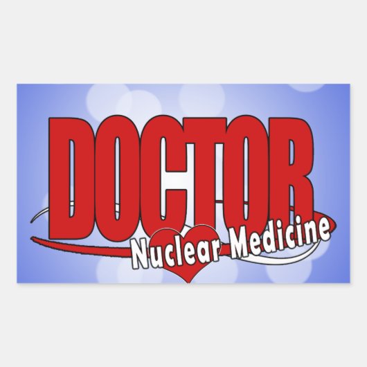 LOGO ARTS NUCLEAIRE GENEESMIDDELEN RECHTHOEKIGE STICKER (Voorkant)