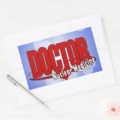 LOGO ARTS NUCLEAIRE GENEESMIDDELEN RECHTHOEKIGE STICKER (Envelop)