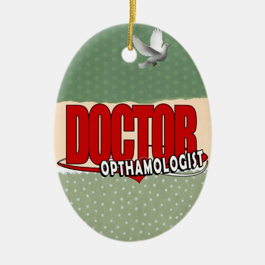 LOGO ARTS OPTHAMOLOGIST KERAMISCH ORNAMENT (Voorkant)