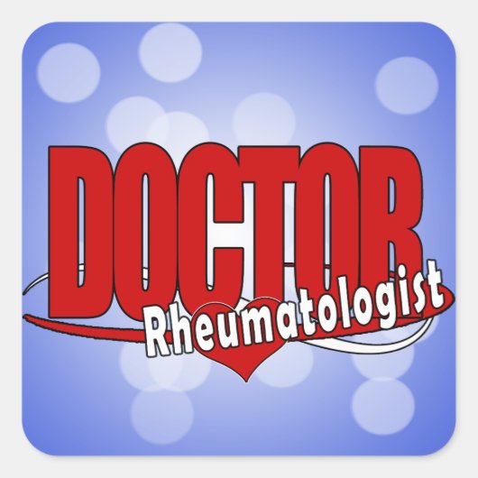LOGO ARTS Rheumatoloog Vierkante Sticker (Voorkant)