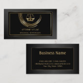 Logo Attorney of Law - Black and Gold Visitekaartje (Voorkant / Achterkant)