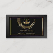 Logo Attorney of Law - Black and Gold Visitekaartje (Voorkant)