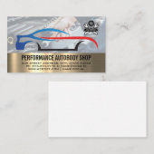 Logo autoservice | Mechanisch werken aan de motor Visitekaartje (Voorkant / Achterkant)