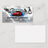 Logo Autowasserij | Schoonmaakpictogrammen Visitekaartje (Voorkant / Achterkant)