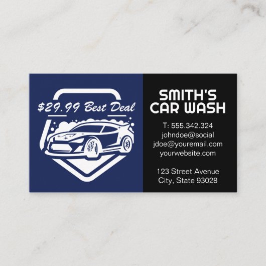 Logo Autowasserij Visitekaartje (Voorkant)