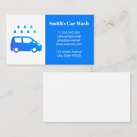 Logo Autowasserij Visitekaartje (Voorkant / Achterkant)