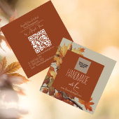 Logo Autumn | Herfst Bloemen Handgemaakte Crafting Vierkante Visitekaartje