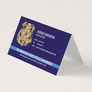 Logo Badge Blauwe Lijn Medewerker Politie Visitekaartje