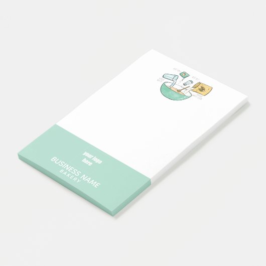 Logo Bakery Business Bread Recipe Post-it® Notes (Schuin)