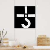 logo band rock blue oester cult 90art poster (Keuken)