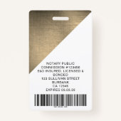 Logo Barcode pensed Metal Employee Badge (Achterkant)