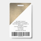 Logo Barcode pensed Metal Employee Badge (Back)