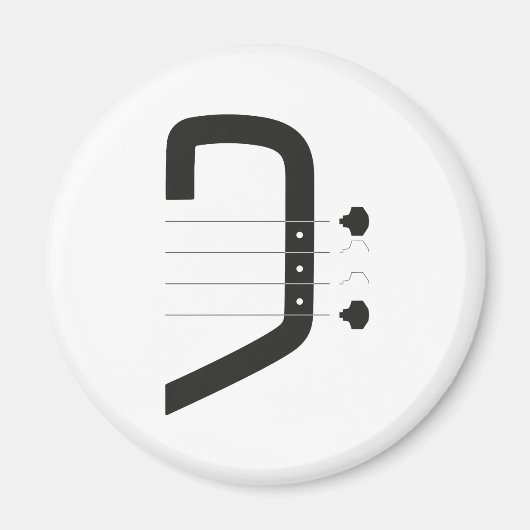 logo bas clef & gitaar magneet (Voorkant)