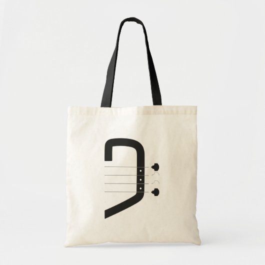 logo bas clef & gitaar tote bag (Voorkant)