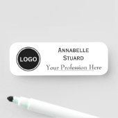 Logo Basic Wit Elegant Modern Naamplaatje (In situ)