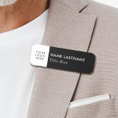 Logo Basic Zwart Zakelijk Titel Pin Magnetisch Naamplaatje
