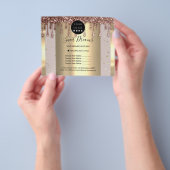 Logo Beauty Make-up Nagels Prijslijst Roos SPA Flyer (Hand)