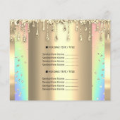 Logo Beauty Makeup Nagels Prijslijst Goud Regenboo Flyer (Achterkant)