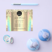 Logo Beauty Makeup Nagels Prijslijst Goud Regenboo Flyer (Enkel)